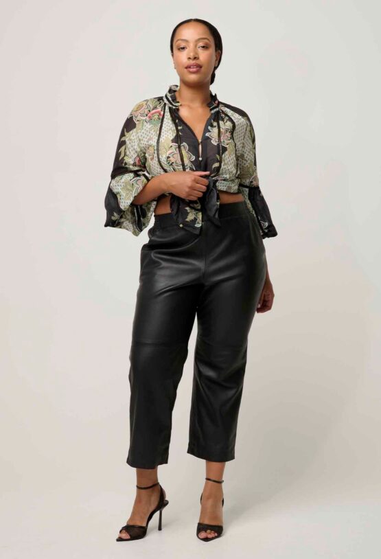 once was - montoya leather pant | onyx - Image 7