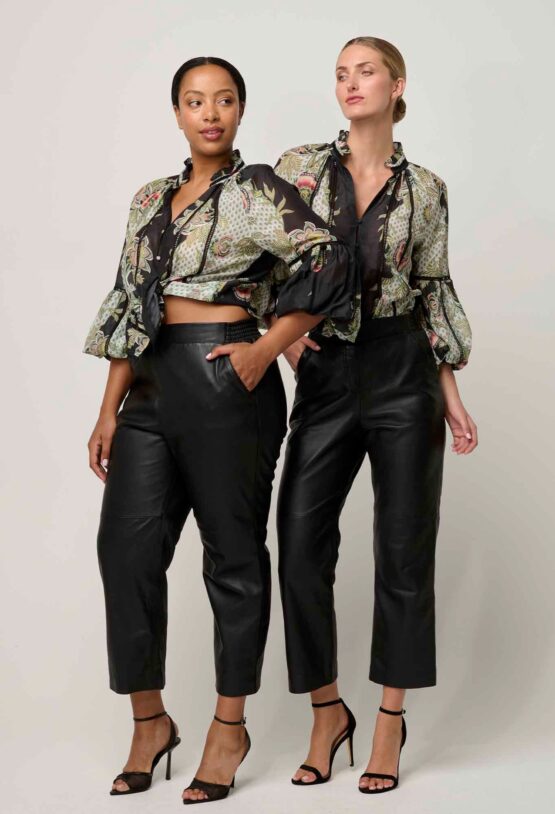 once was - montoya leather pant | onyx - Image 2