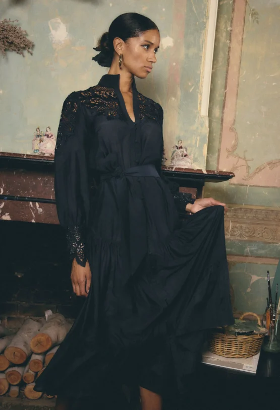 once was - mirador maxi dress | night sky