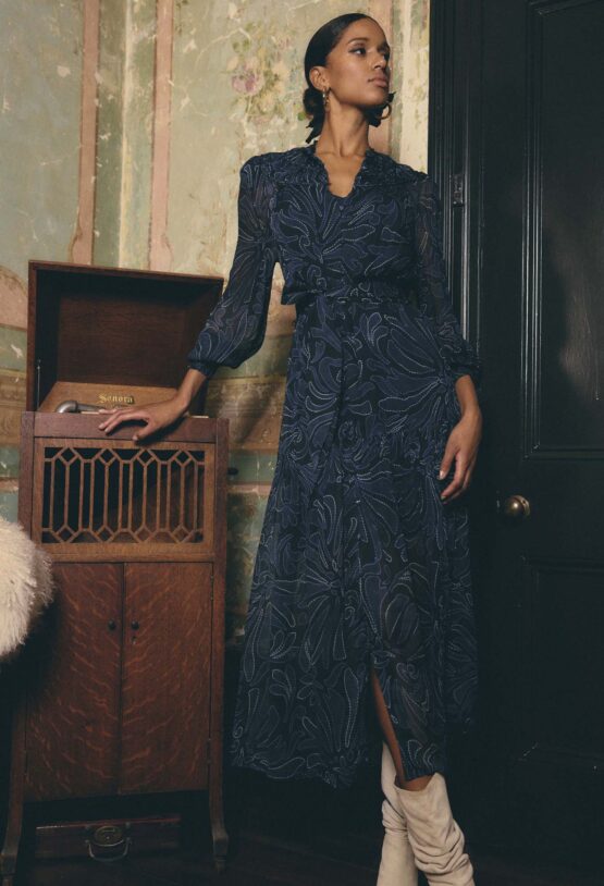 once was - solana midi dress | altamira