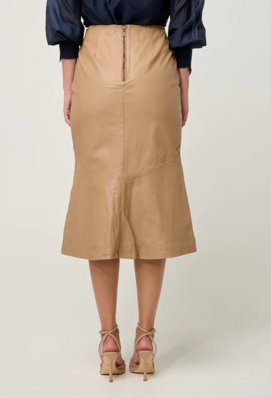 once was - mabel leather skirt | wheat - Image 5