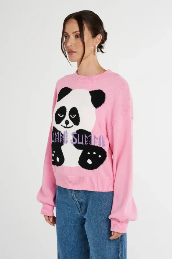 Summi summi - Summi sweater | pink panda - Image 2