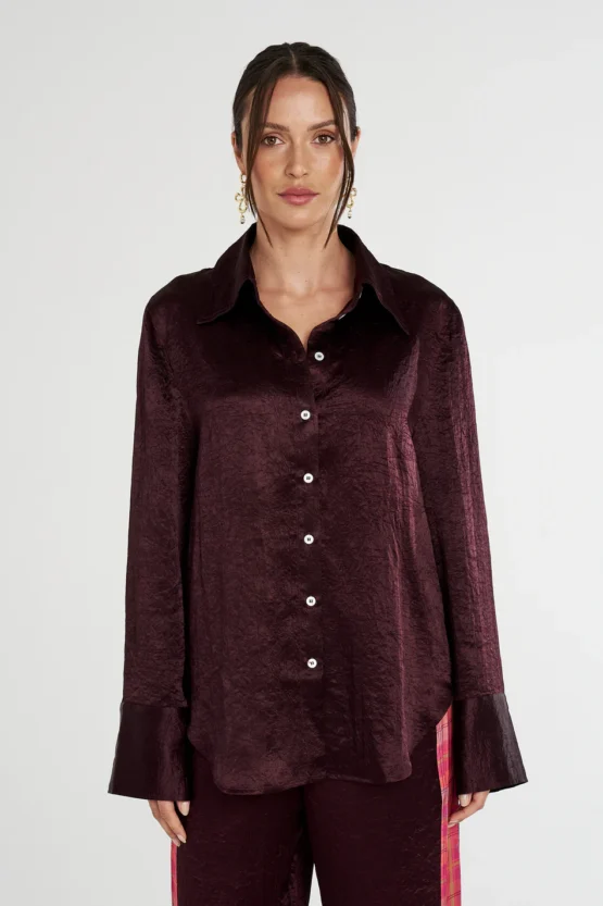 Summi summi - Cuff shirt | plum