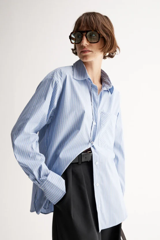 Elka collective - darcy shirt | blue stripe