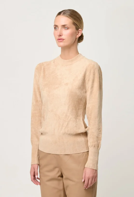 once was - celia knit top | bourbon - Image 3