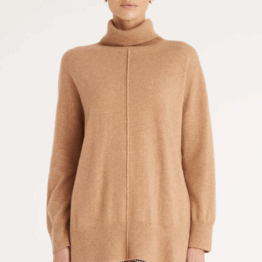 Cable - Cashmere oversized jumper | camel