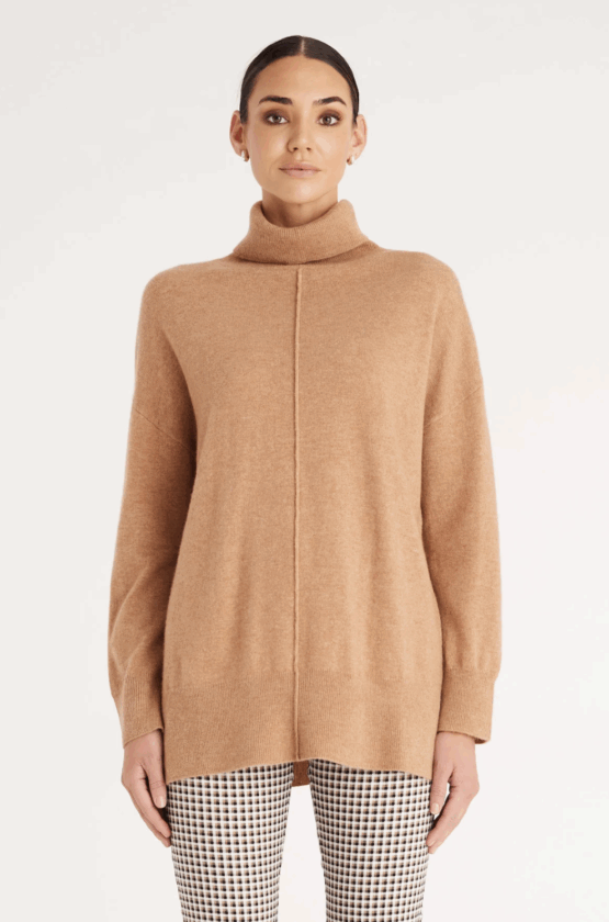 Cable - Cashmere oversized jumper | camel