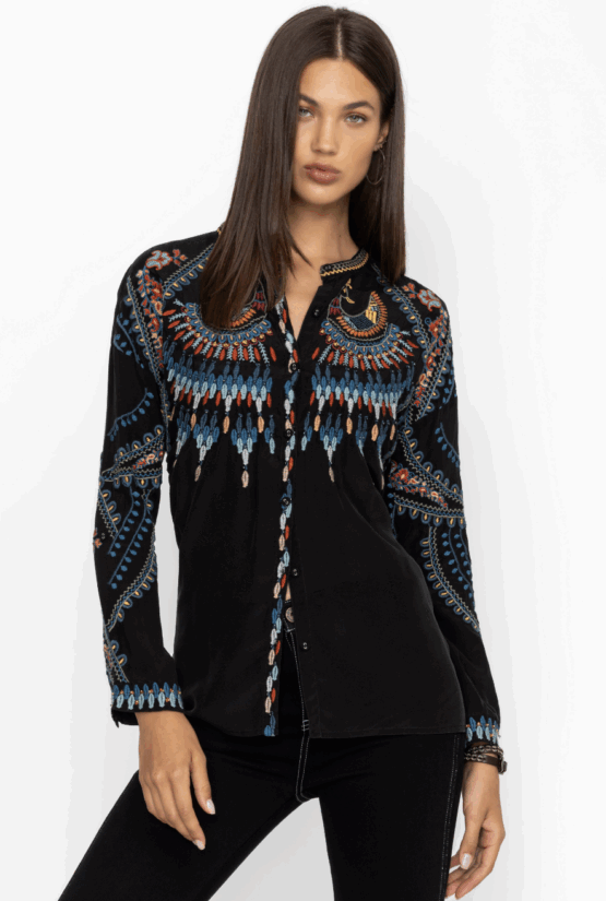 johnny was - the audrey mandarin tunic - Image 3