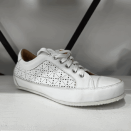 L'Ecologica - Geometric vitello sneaker | white