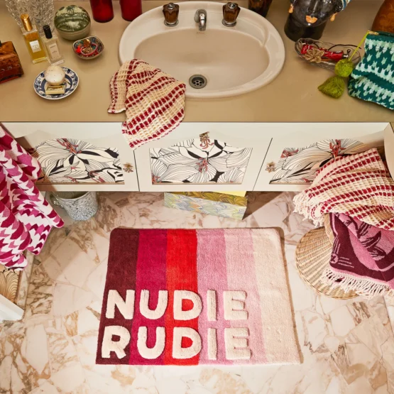 Sage x clare - Dariel Nudie Bath Mat - Scarlet - Image 2