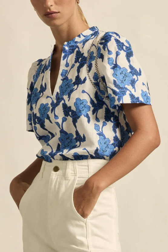 Zoe kratzmann - recollect top | azure bouquet
