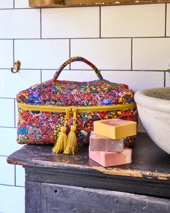 Kip&Co x Margaret Preston Paradise Quilted Cotton Toiletry Case - Image 2