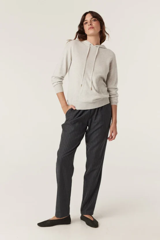 cable - cashwool hoodie | grey marle