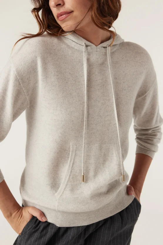 cable - cashwool hoodie | grey marle - Image 2