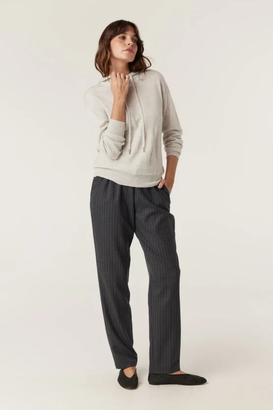 cable - cashwool hoodie | grey marle - Image 3