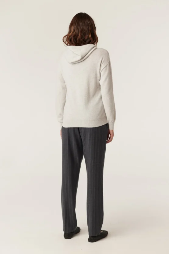 cable - cashwool hoodie | grey marle - Image 4