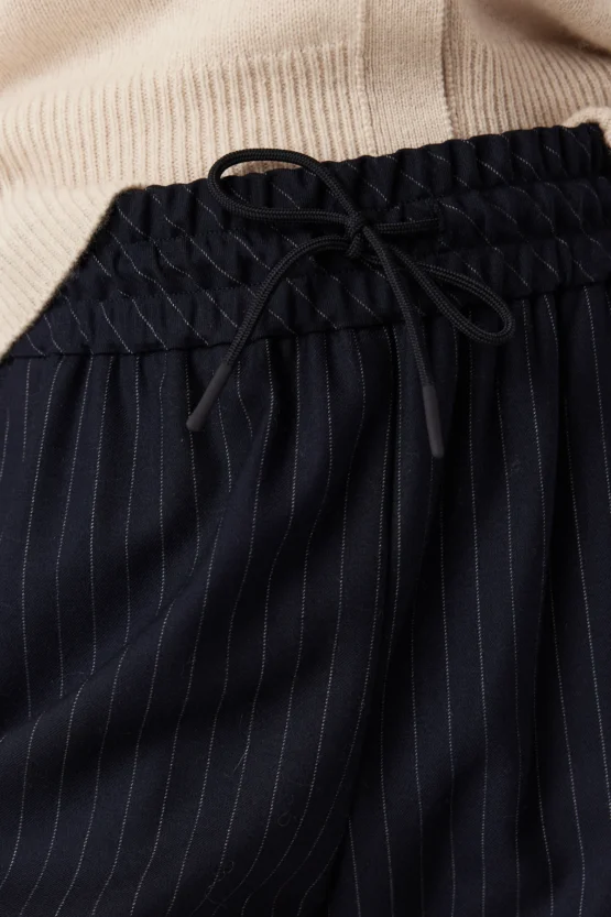 cable - vincent wool pant | navy pinstripe - Image 3