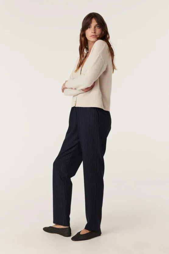 cable - vincent wool pant | navy pinstripe - Image 4