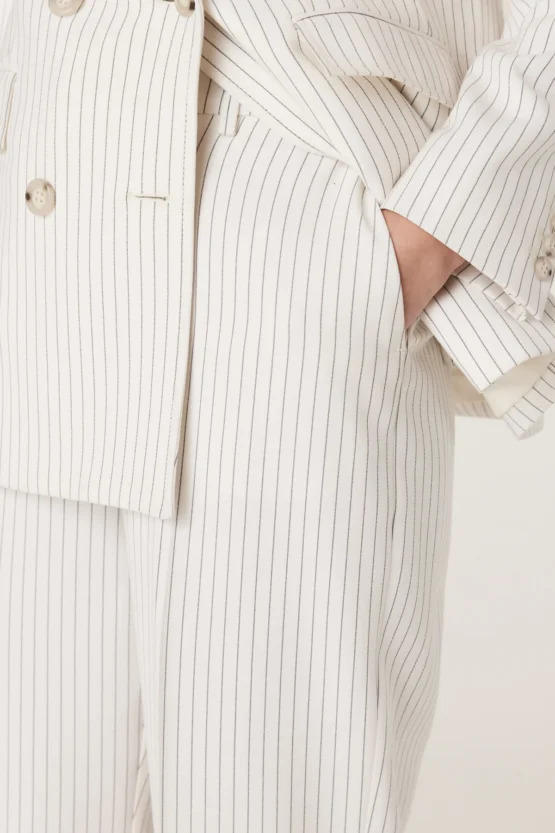 cable - tate pinstripe pant | ivory pinstripe - Image 3