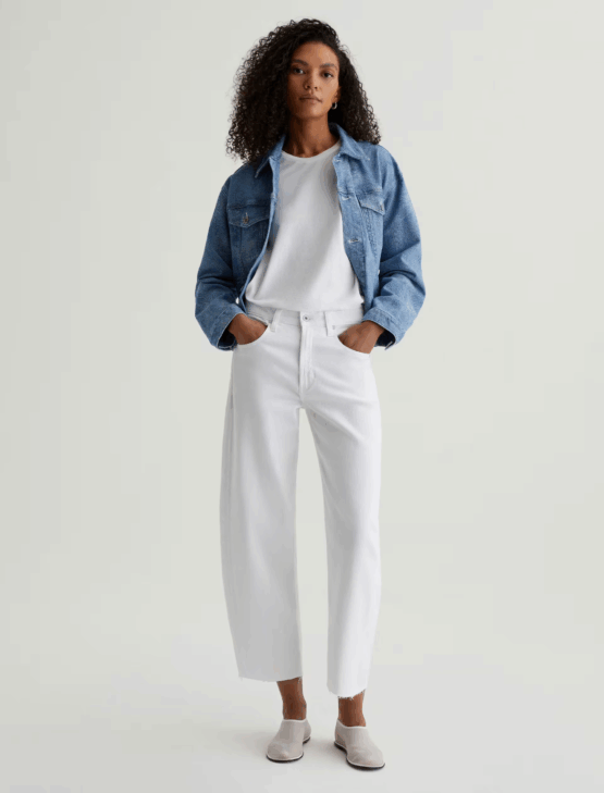 ag jeans - hattie crop | gallery white