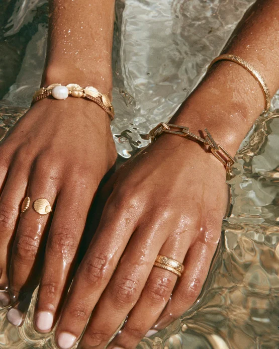 FAIRLEY - KESHI PEARL ROPE BRACELET - SAND - Image 2
