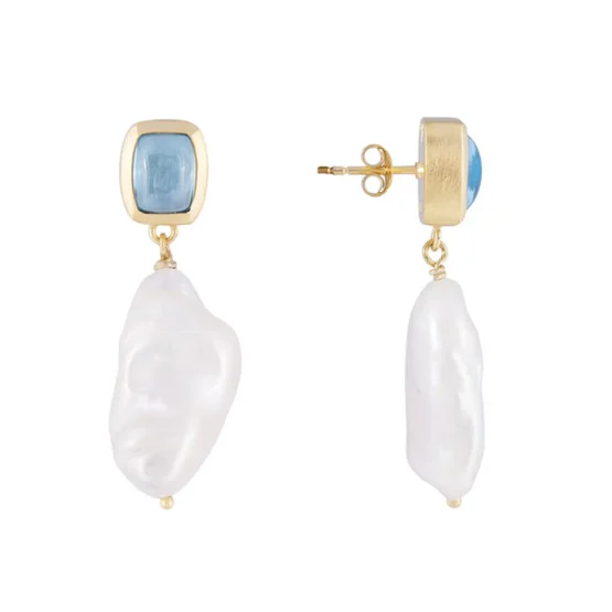 FAIRLEY - BLUE TOPAZ KESHI DROPS