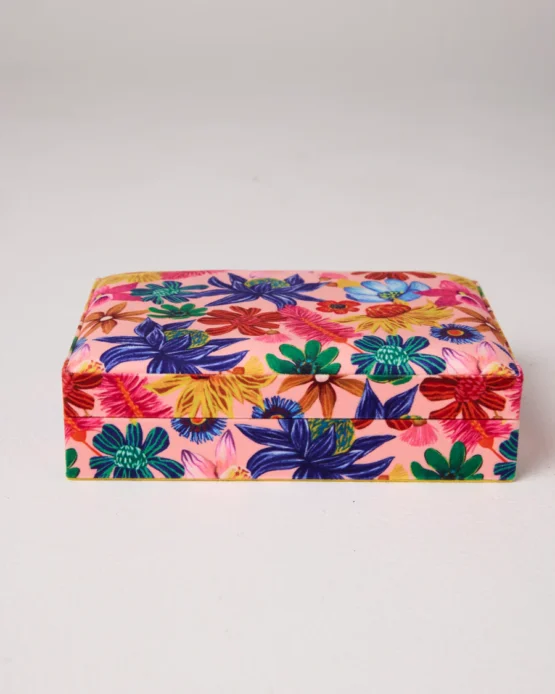 kip & co - Wild Flowers In Bloom Velvet Jewellery Box Small - Image 2