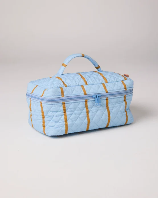 kip & co - Como Stripe Quilted Cotton Toiletry Case - Image 2
