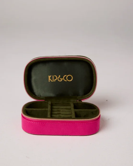 kip & co - Prickly Pear Travel Velvet Jewellery Box