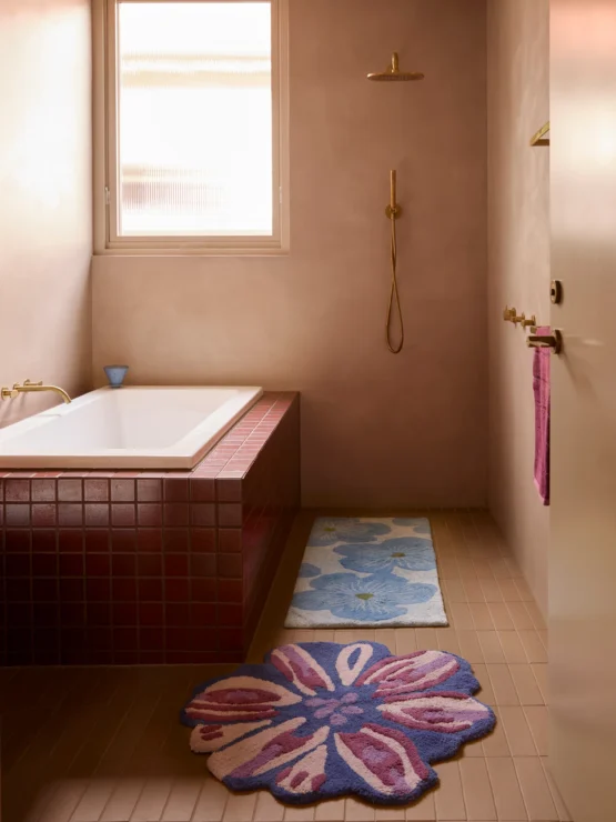 Bonnie & neil -  Jardin Blue Long Bath Mat - Image 2