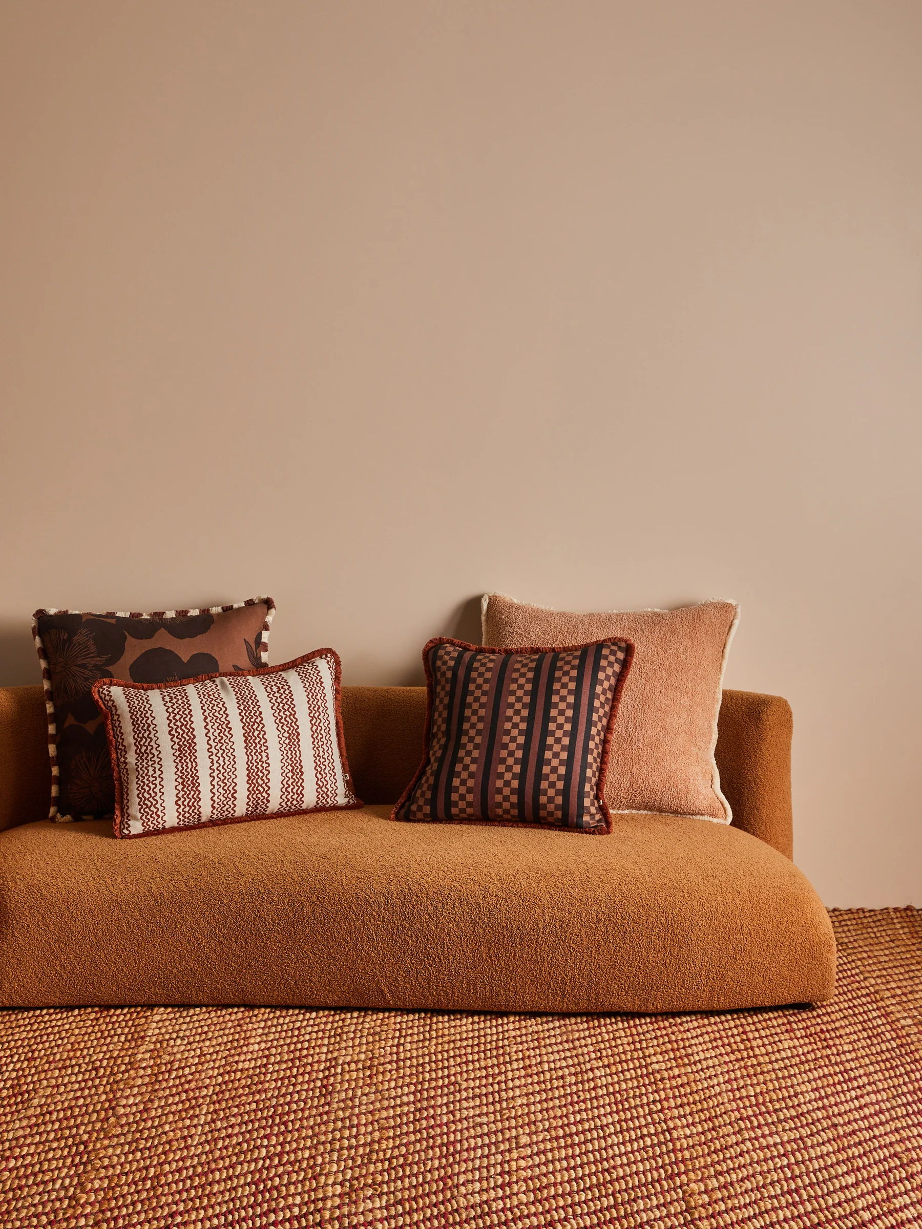 Bonnie & neil - Mini Wave Cocoa 60x40cm Cushion - Image 3