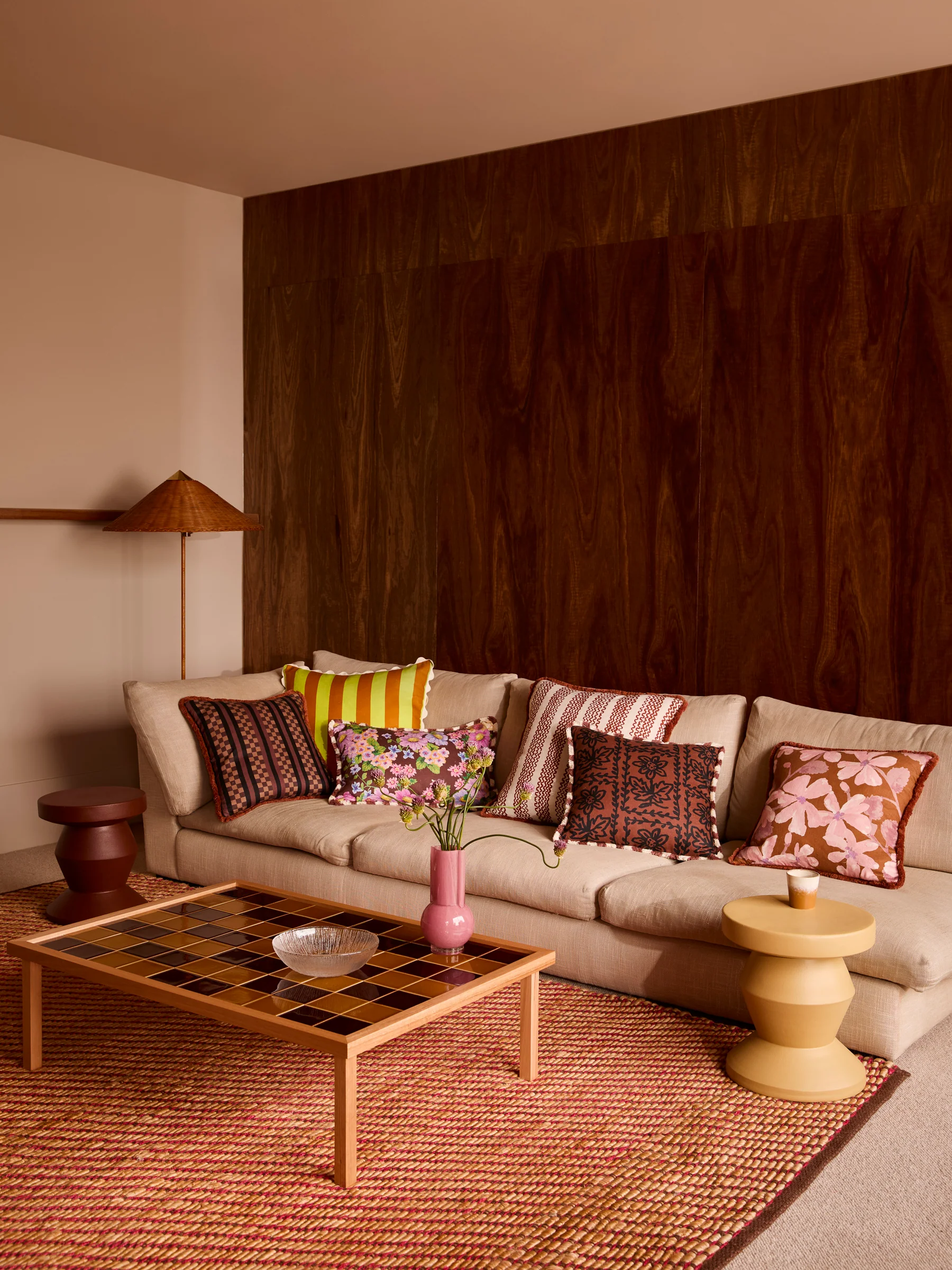 Bonnie & neil - Buttercup Brown 60x40cm Cushion - Image 3