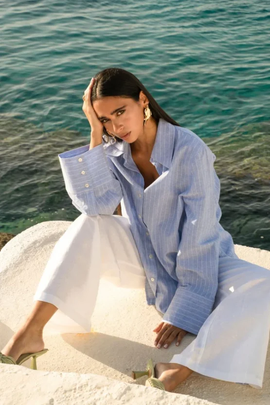 Summi summi - cuff shirt | sea stripes - Image 6