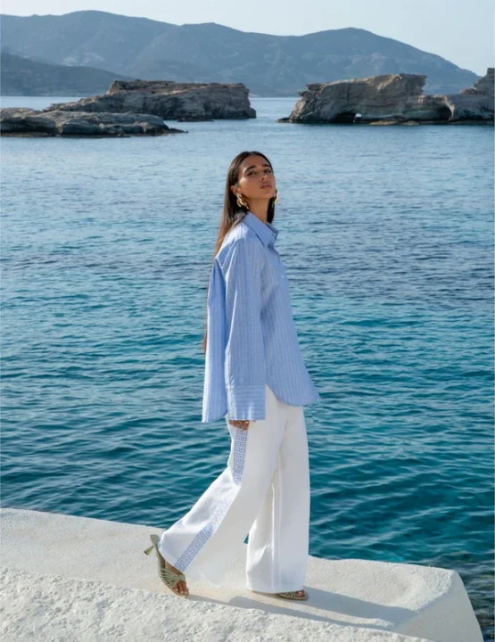 Summi summi - cuff shirt | sea stripes - Image 5
