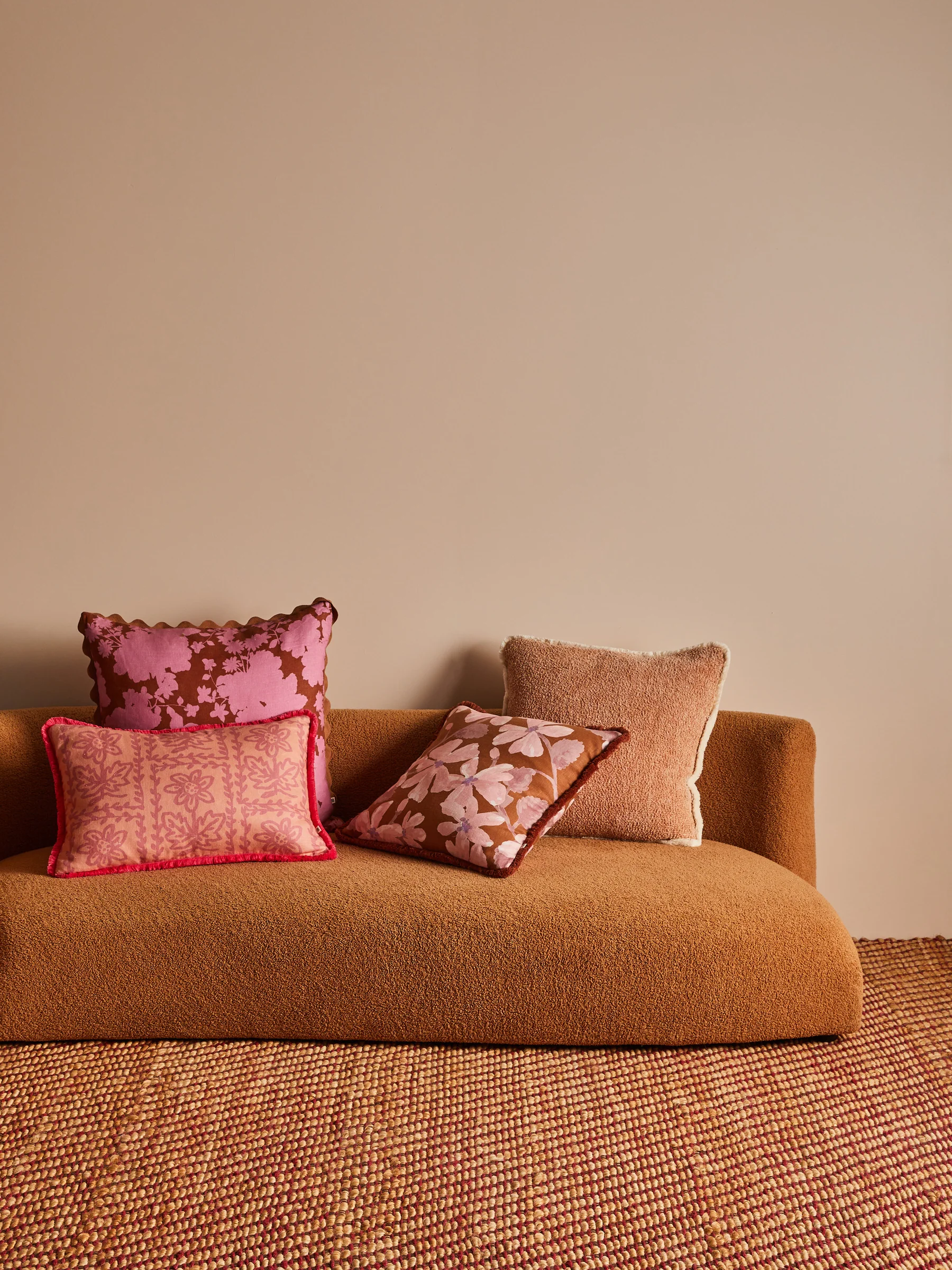 Bonnie & neil - grain buff cotton cushion 50cm - Image 3