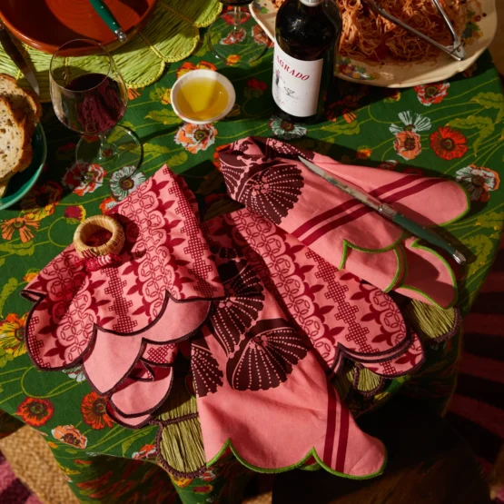 sage x clare - Elena Napkin Set - Hibiscus - Image 2