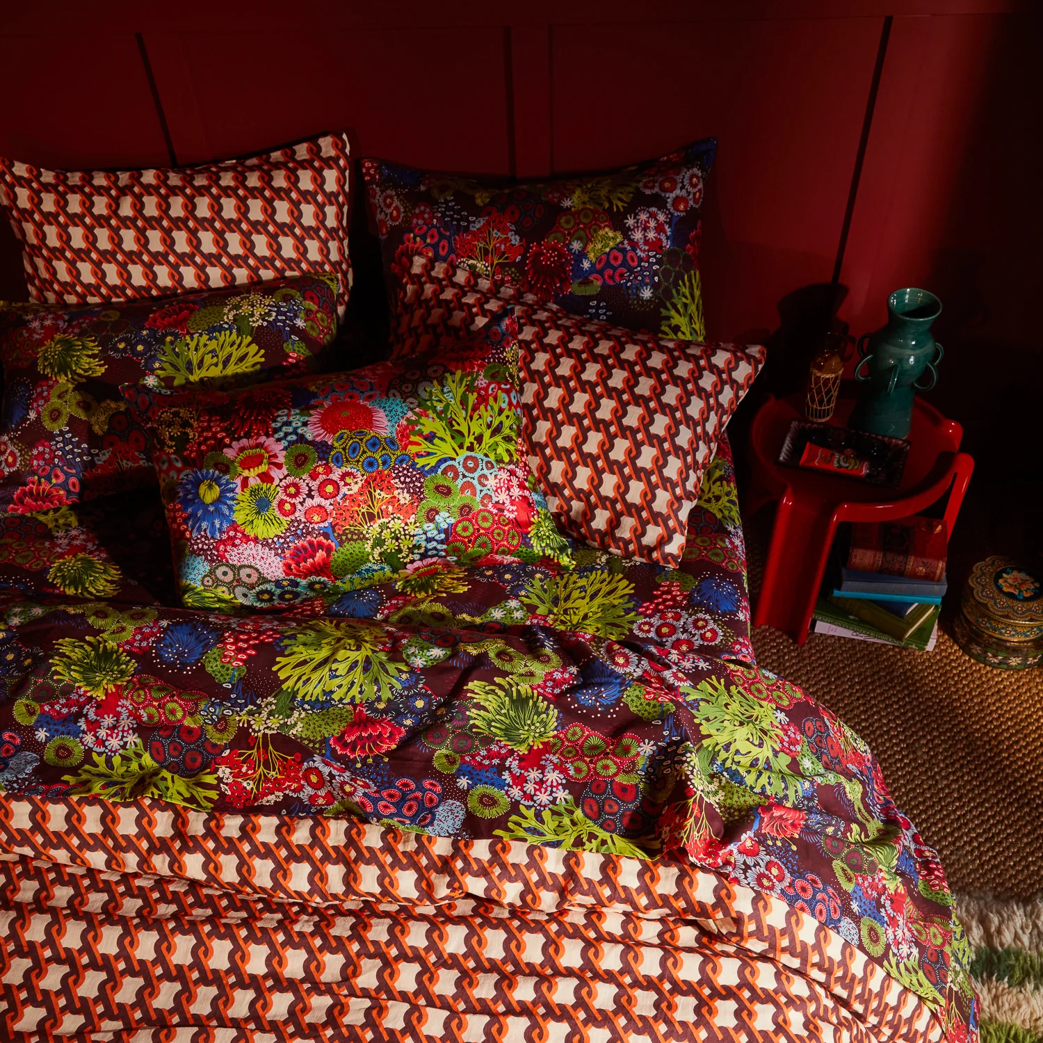 sage x clare - coralie silk pillowcase | garnet - Image 3