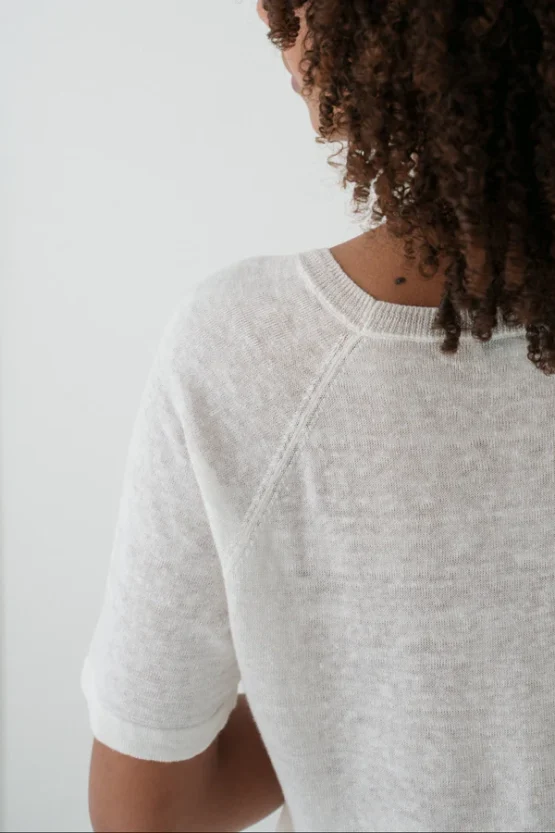 Lilly pilly - grace linen knit top | ivory - Image 2