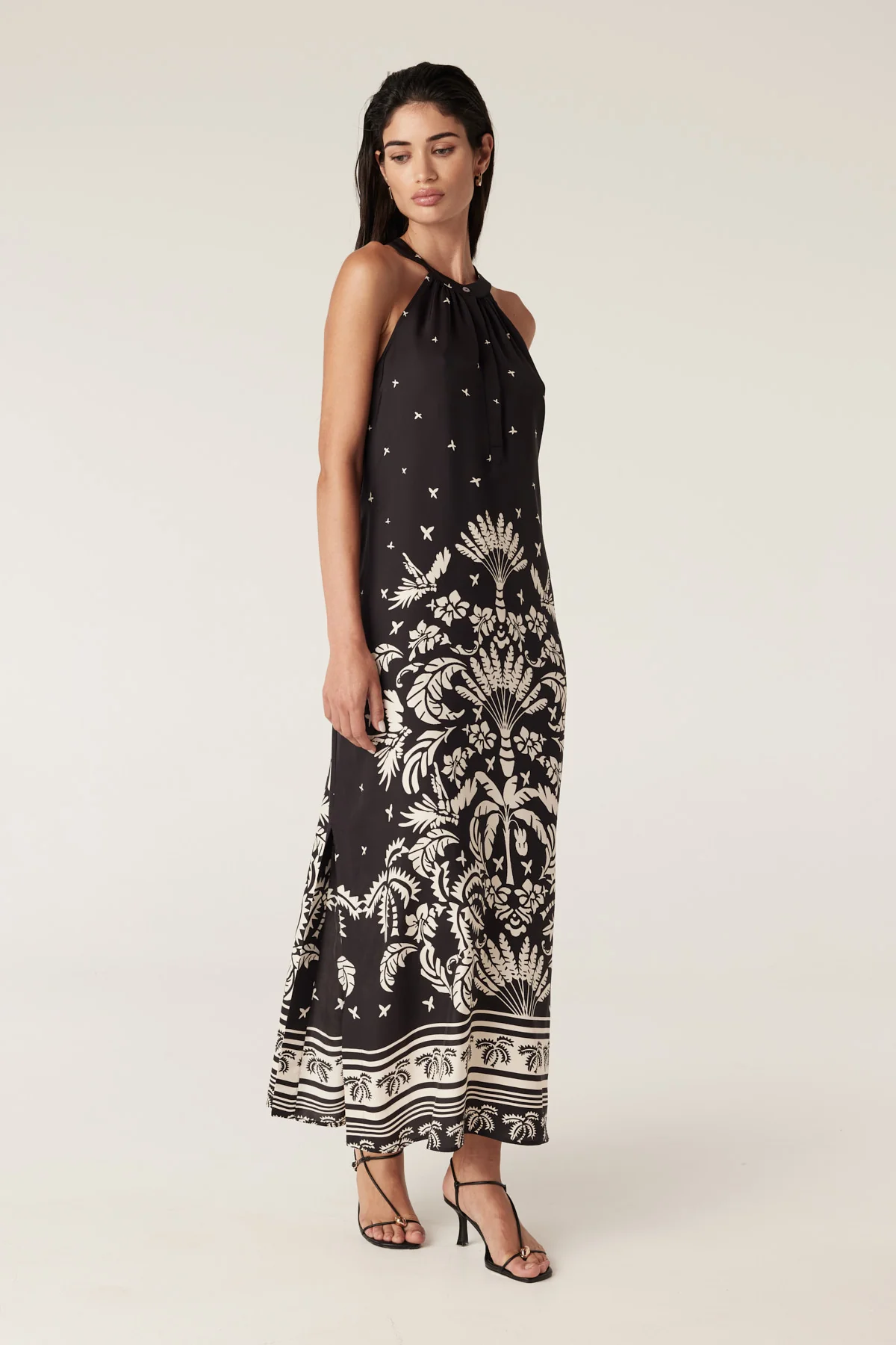cable - twilight halter neck dress | black palm - Image 3