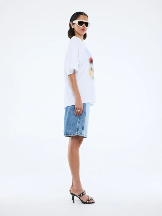 Ena pelly - blurred daisy frame tee | white - Image 3