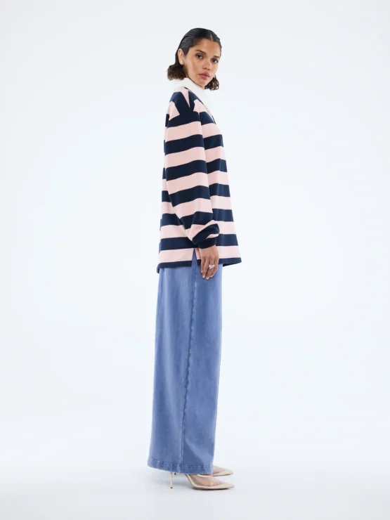 Ena pelly - hallie rugby top | navy/pink - Image 3