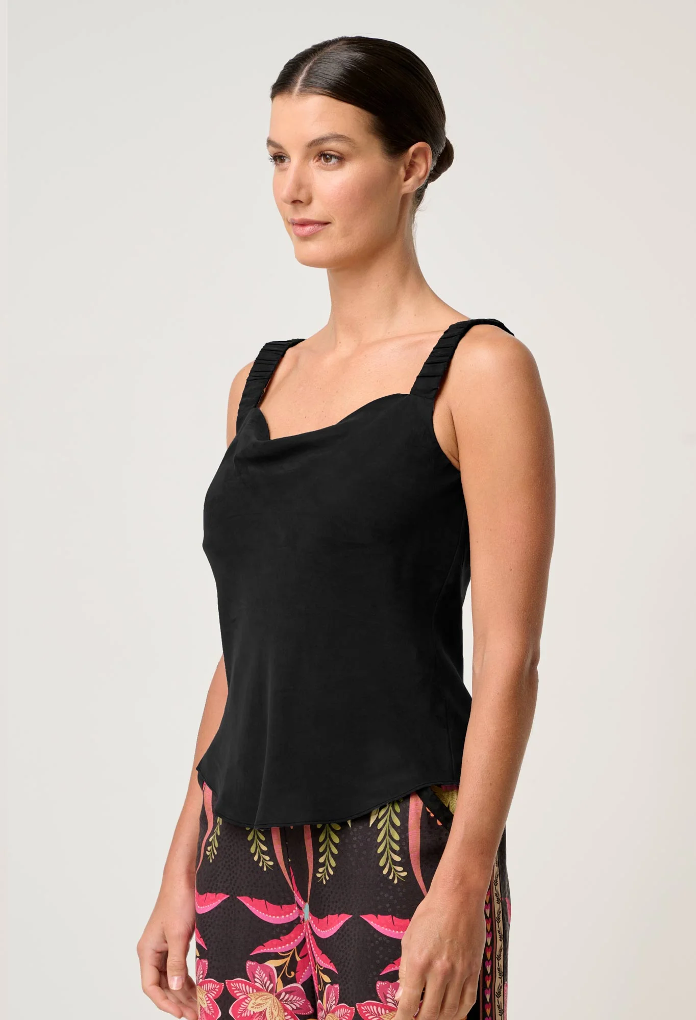 once was - delray reversible cami | black - Image 3
