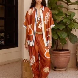 Alémais - Soleil D'Amour silk shirt | rust