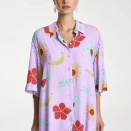 Summi summi - big shirt | lilac troppo