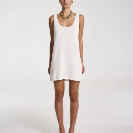 Summi summi - knit mini dress | white