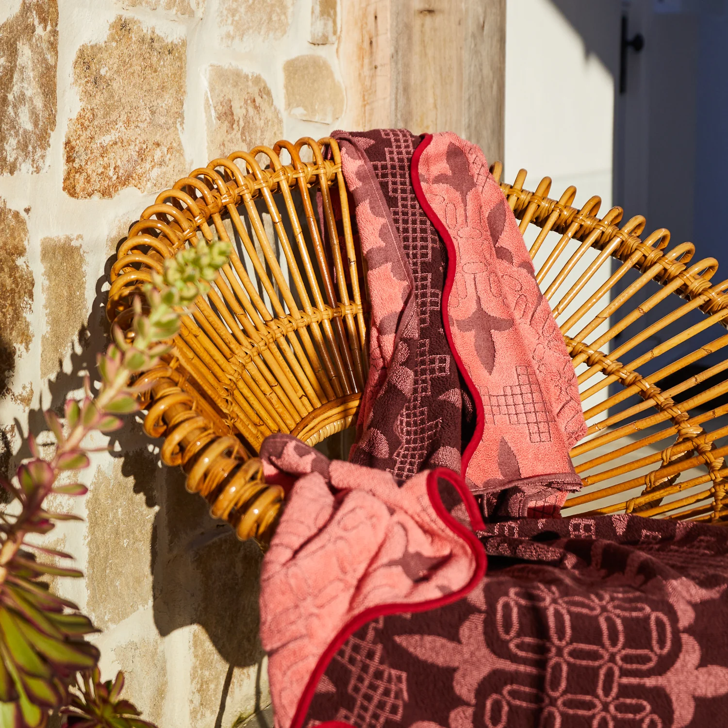 Sage x clare - Esme Bath Sheet - Hibiscus - Image 3