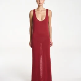 Summi summi - knit maxi dress | carmine red
