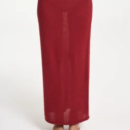 Summi summi - knit maxi skirt | carmine red