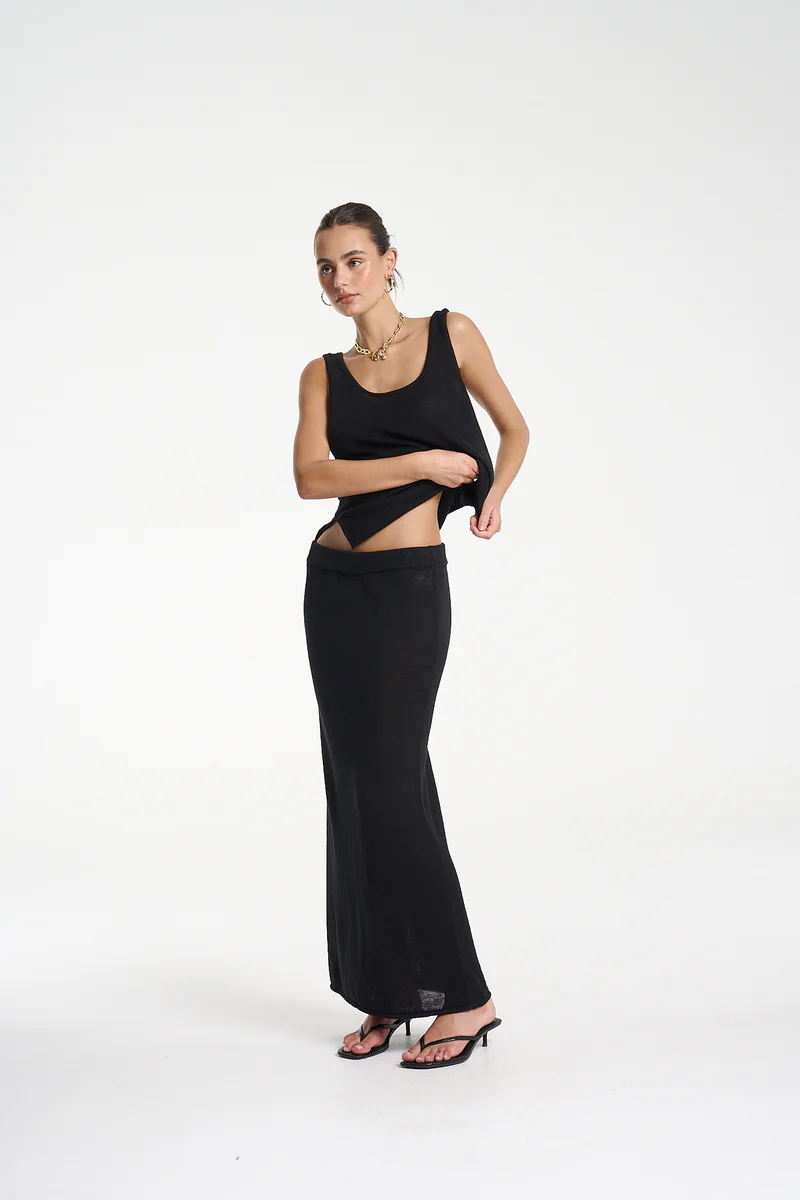 Summi summi - knit maxi skirt | black - Image 5