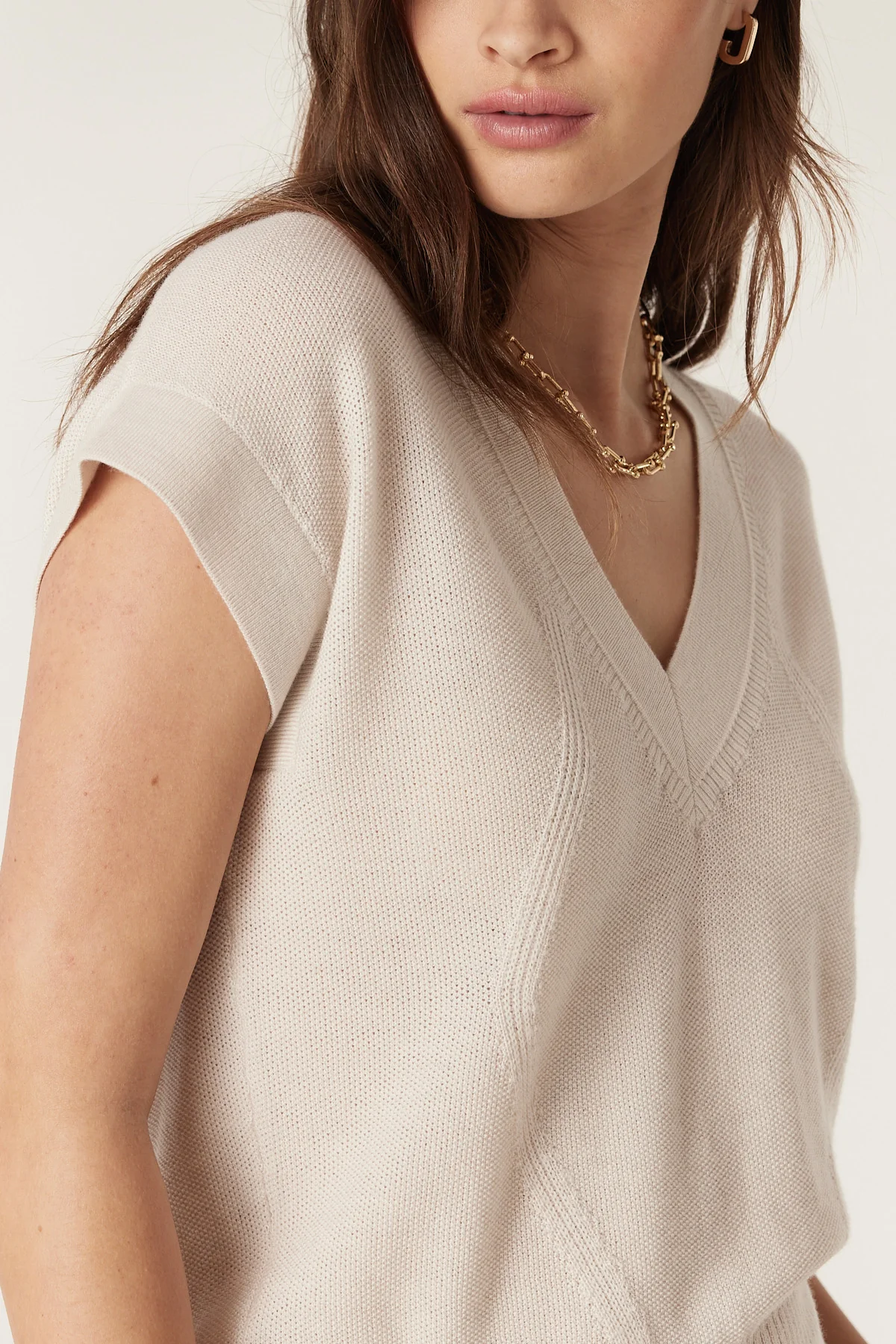 cable - Abigail merino top | antique white - Image 3